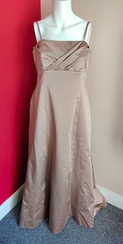 Coast beige satin gown 16 - gown, uk