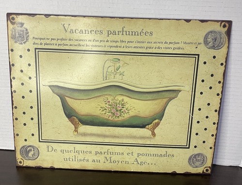 Retro metal tin sign vacances - retro,