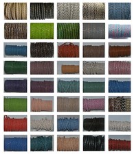100% Genuine Leather Cord BRAIDED Round 3,4,5,6,8mm Jewellery String Lace Thong