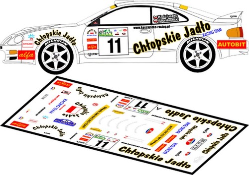 Decals toyota celica - 1/43,