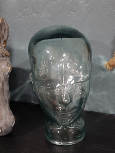 Vintage glass head wig - head,