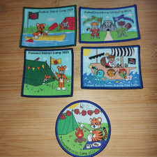 UK Scouting Fenland District Blanket Badges ALL 5 For £1.00 Plus Buyers Fee