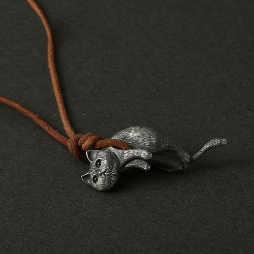 Handmade cat pendant necklace - handmade,