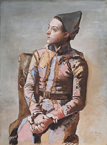Pablo picasso arlequin assis - pablo,