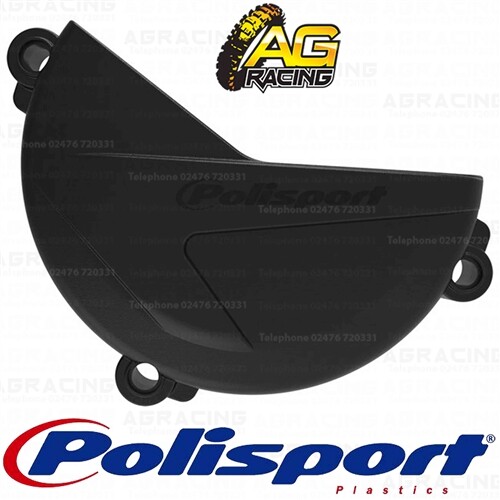 Polisport black clutch cover - black,
