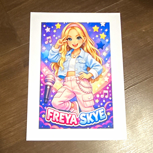 Freya skye cartoon - freya, a4