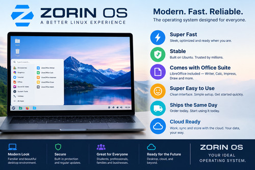 Zorin linux dvd - on,