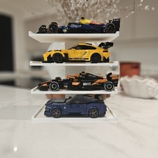 Display Stand Custom Made For Lego Speed Champions Cars - White Version
