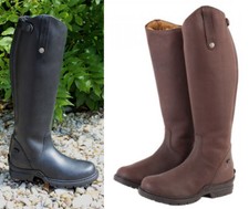 MARK TODD LONG LEATHER FLEECE LINED WINTER HORSE RIDING EQUESTRIAN TALL BOOTS