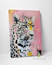 Pink Leopard Abstract Canvas
