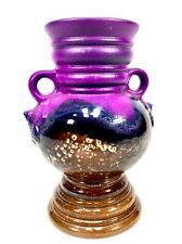 Vintage West German Pottery Otto keramik Fat Lava Vase / Large Size / Purple