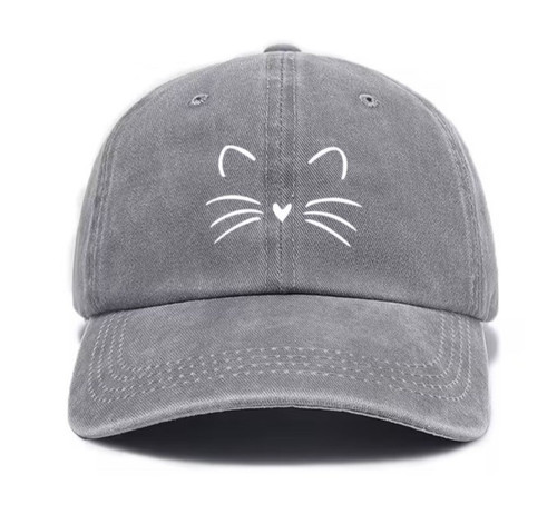Retro cute cat baseball cap - cute,