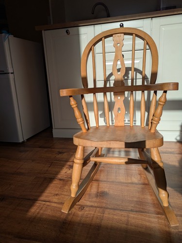 Child wooden rocking chair - child's,