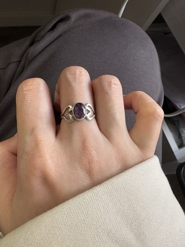 925 silver amethyst ring - 925,
