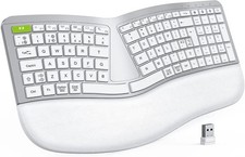 Seenda Wireless USB and Bluetooth Ergonomic Rechargeable Keyboards  wrist rest