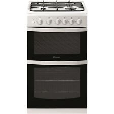 6 months old Indesit Gas freestanding double cooker: 50cm - ID5G00KMW/UK