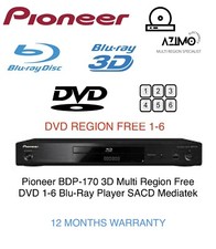Pioneer BDP-170 3DWiFi SACD Ripping Mediatek Multi Region DVD 1-6 Blu-Ray Player