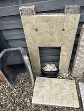 Original 1930s tiled fireplace - original,