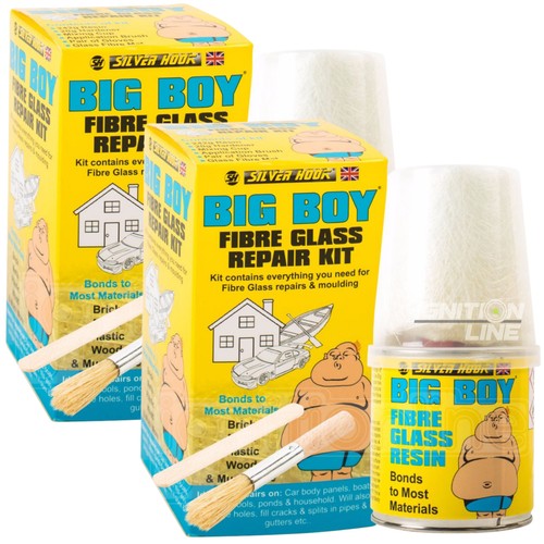 Fibre glass resin repair - 2x,