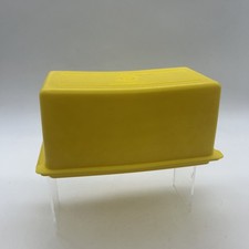 Tupperware Retro Butter Dish Yellow Australia Snap Lid Vintage