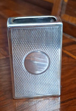 Antique SOLID Silver 1915 Match Box Holder Hallmarked in Birmingham, 16g