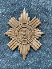 Original Victorian / WW1 British Army Scots Guards Brass Valise Pouch Badge 