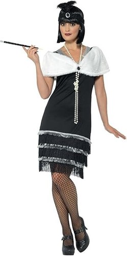 Adult black flapper charleston - adult,