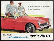 AUSTIN HEALEY Sprite Mk III Car Sales Brochure Oct 1965-66   1995/I T/1065/A