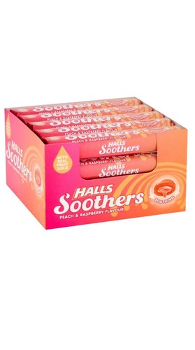 Halls soothers peach and - halls,
