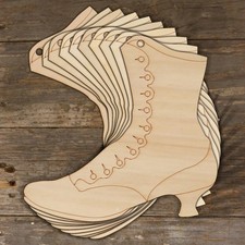 10x Wooden Boots Victorian