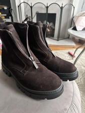 Russell & Bromley Mens (worn once) Zip Wire Boots Shoes Brown Leather £345