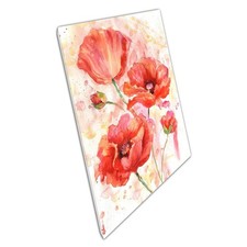Deep Red Poppy Canvas Wall Art