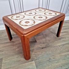 Vintage G Plan Coffee Table Mid Century Teak Tile Topped  - Scandi Retro Tiles