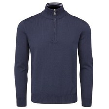 Oscar Jacobson Waldorf Cotton Zip Neck Golf Sweater
