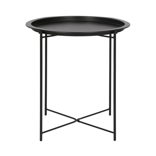 Round steel tray table matt - table,