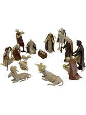 Complete Vintage Nativity Scene Figures Animals Made in Italy 16 Pieces PPWH