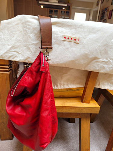 Marni red leather crescent - marni,