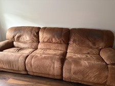 Reclining suede tan large - suede,
