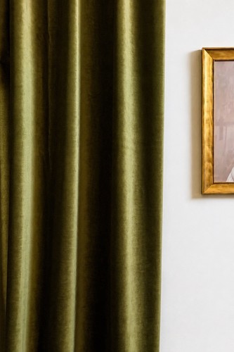 Dark olive velvet green - olive,