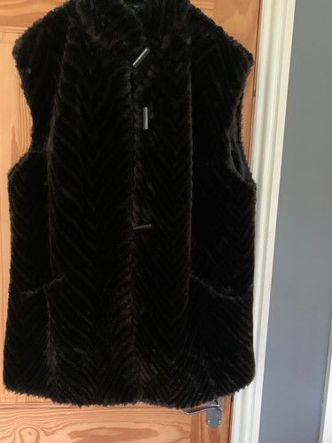 Faux fur gilet - faux, size18.