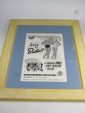 VINTAGE Butlin's Memorabilia Framed Advertisement A Week at Butlin's 1950s