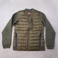 Nike Mens Jacket Small Green 800 Aeroloft Hybrid Padded Quilted Tech Gym Train