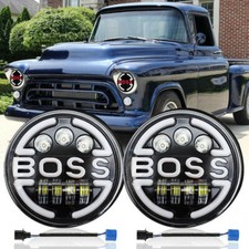 Pair BOSS 7 inch Round LED