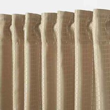 B&Q Mandlay Beige Spotted stripe Unlined Pencil pleat Curtain Single Panel X1