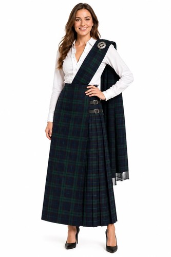 Ladies long tartan hostess - ladies,