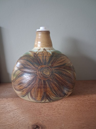 Vintage studio pottery lamp - vintage,