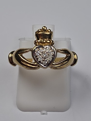 9ct yellow gold eight diamond - gold,
