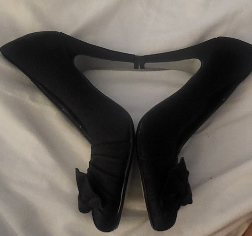 Vintage y2k black satin bow - vintage,