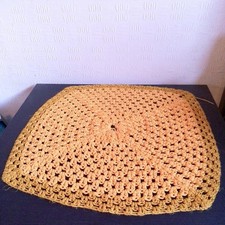 Crocheted Orange Baby Blanket / Square