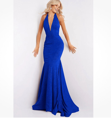 Nwt jovani royal blue shimmer - royal,